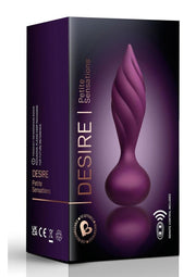 wholesale adulttoys Anal Desire Rechargeable Silicone Anal Plug with Remote Control – Purple/Rose Gold
