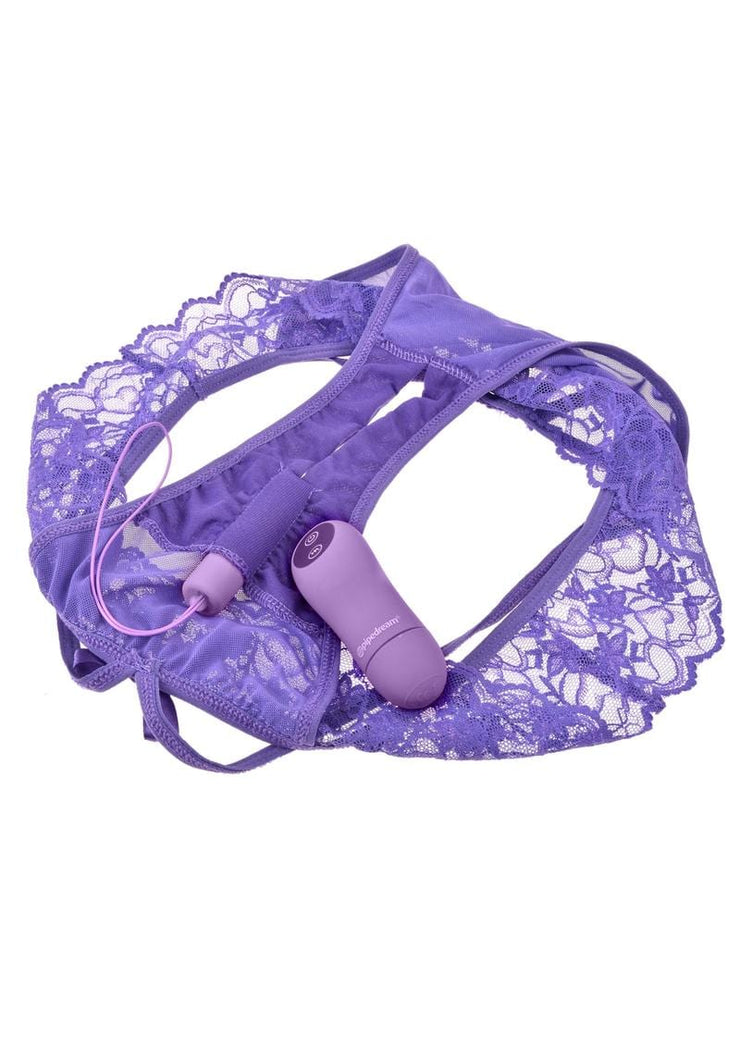 wholesale adulttoys Erotic Clothing Fantasy Fore Her Thrill Her Crotchless Panty Purple