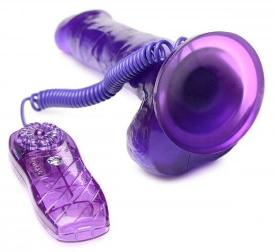 sex toy distributing.com vibrator 7.5 Inch Suction Cup Vibrating Dildo - Purple