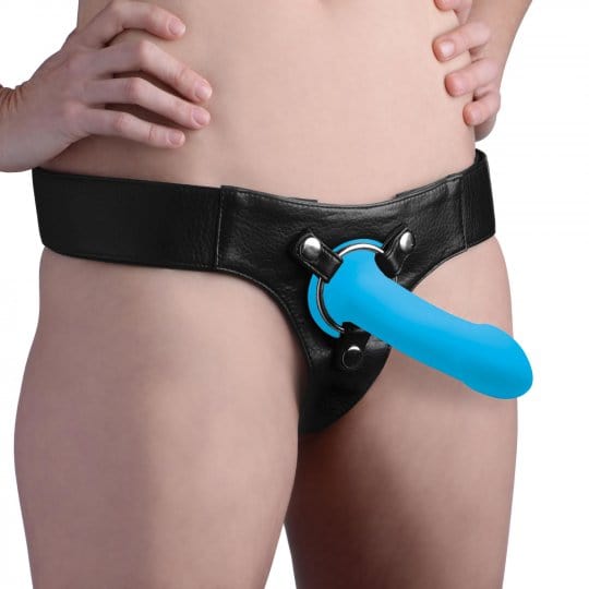 sex toy distributing.com vibrator 10X Squeezable Vibrating Dildo - Blue