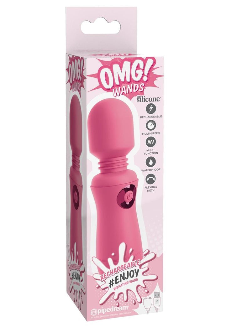 wholesale adulttoys wand Omg Wands Rechargeable Multi Speed Vibrating Massager Silicone Waterproof Pink