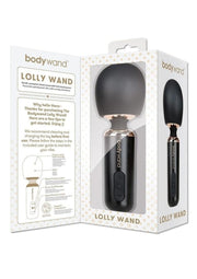 wholesale adulttoys wand Bodywand Lolly Rechargeable Silicone Massager – Black/Rose Gold